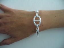 Silver bangle bracelet made in Italy