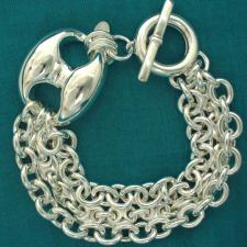 Silver marina link bracelet