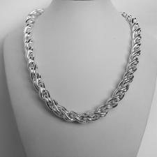 Sterling silver torchon necklace 10mm.