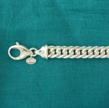 Sterling silver double curb link bracelet