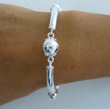 Silver fancy bead bracelet