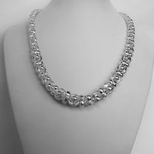 Solid silver graduated necklace