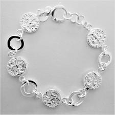 Silver Florentine Coin Bracelet