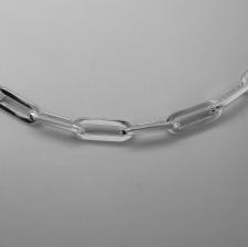 925 silver rectangular link necklace