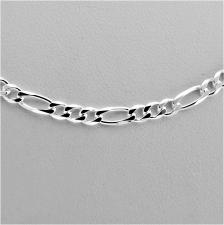 925 sterling silver men's figaro necklace