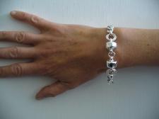 Silver bracelet made in tuscany italy