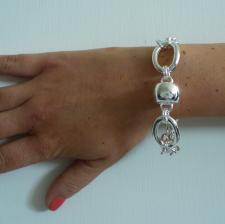 Handmade silver bracelet from Italy.