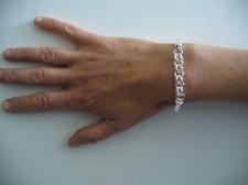 Cestina link bracelet in sterling silver