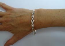 Sterling silver nautical link bracelet