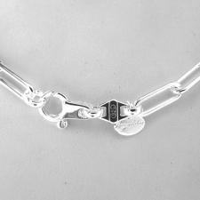 Collana catena paperclip lunghezza 90 cm in argento 925