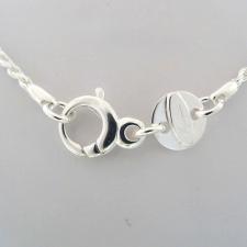 Sterling silver rope chain necklace 2.4mm. Length 60 cm. ROUND CLASP.