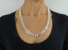 925 sterling silver curb chain necklace 12mm italy