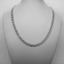 925 silver oval link necklace 6mm