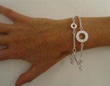 925 silver Greek key link bracelet 