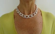 925 sterling silver curb necklace 18mm.