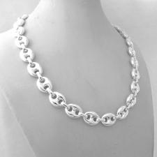 Collana argento massiccio maglia marina