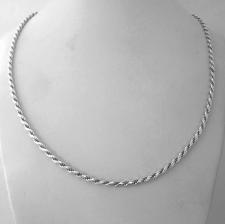 Solid 925 silver Rope chain necklace 2,5mm. Length 50 cm, weight 15 grams.