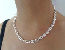 Collana in argento 925 due catene