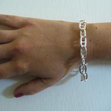 Anchor chain bracelet in sterling silver