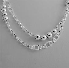 Collana argento sfere lunghezza 90 centimetri