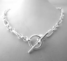 Collana in argento 925 massiccio catena figaro alternata 4+1