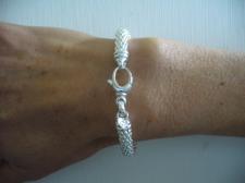 Sterling silver pop corn bracelet