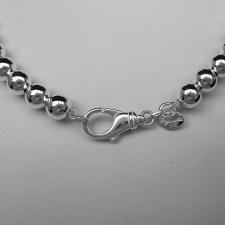 Sterling silver graduated bead necklace