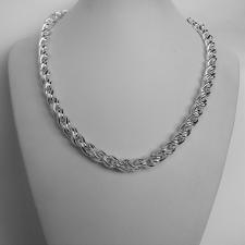 Sterling silver torchon necklace