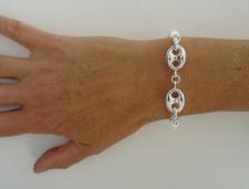 Sterling silver round tube bracelet