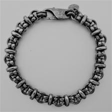 Oxidized 925 silver men's bracelet 8,5mm