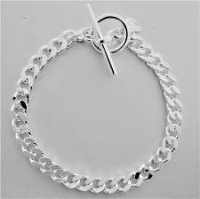 Sterling silver link bracelet italy