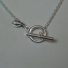 Silver anchor chain necklace made in Tuscany