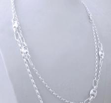 Collana in argento 925 solido lunghezza 135 cm