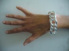 Silver curb bracelet 24mm