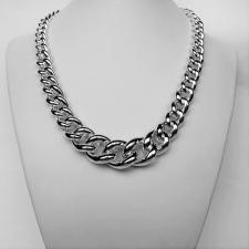 Sterling silver graduated curb necklace 