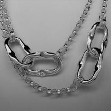 Silver necklace length 1 meter