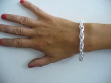 Silver bracelet 9mm double link