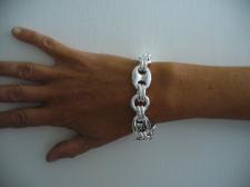 Silver marina link bracelet 18mm