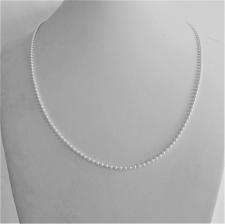 Collana in argento 925 ball chain, diametro sfere 2mm. Lunghezza cm 45. DONNA.