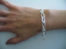 Bracciale fantasia con maglia marina in argento 925 - Bracciale donna