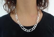 Silver figaro chain 10mm italy