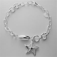 Sterling silver charm bracelet. Starfish charm.