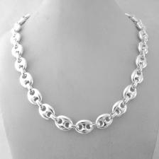 Collana maglia marina 12mm in argento 925 MASSICCIO 110 GRAMMI. Lunghezza 45 cm.