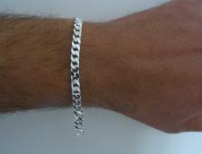 Bracciale argento catena maglia da uomo