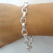 Bracciale argento rolo' ovale godronato