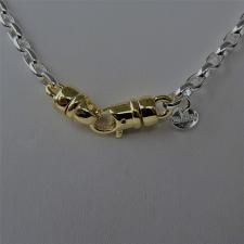 Sterling silver necklace with gold plated clasp