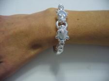 Sterling silver panther bangle bracelet.