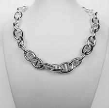 Silver anchor chain necklace