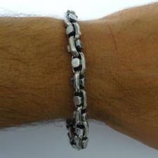 Bracciale argento uomo argento annerito 