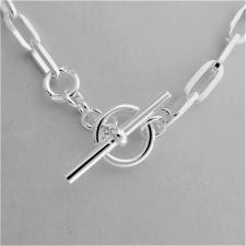 Collana argento chiusura toggle t bar